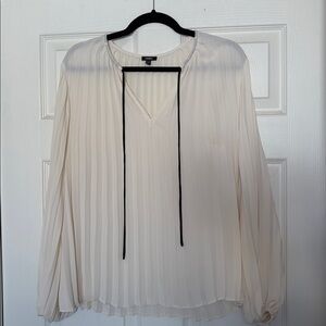 Express Ivory Blouse with Black Accent